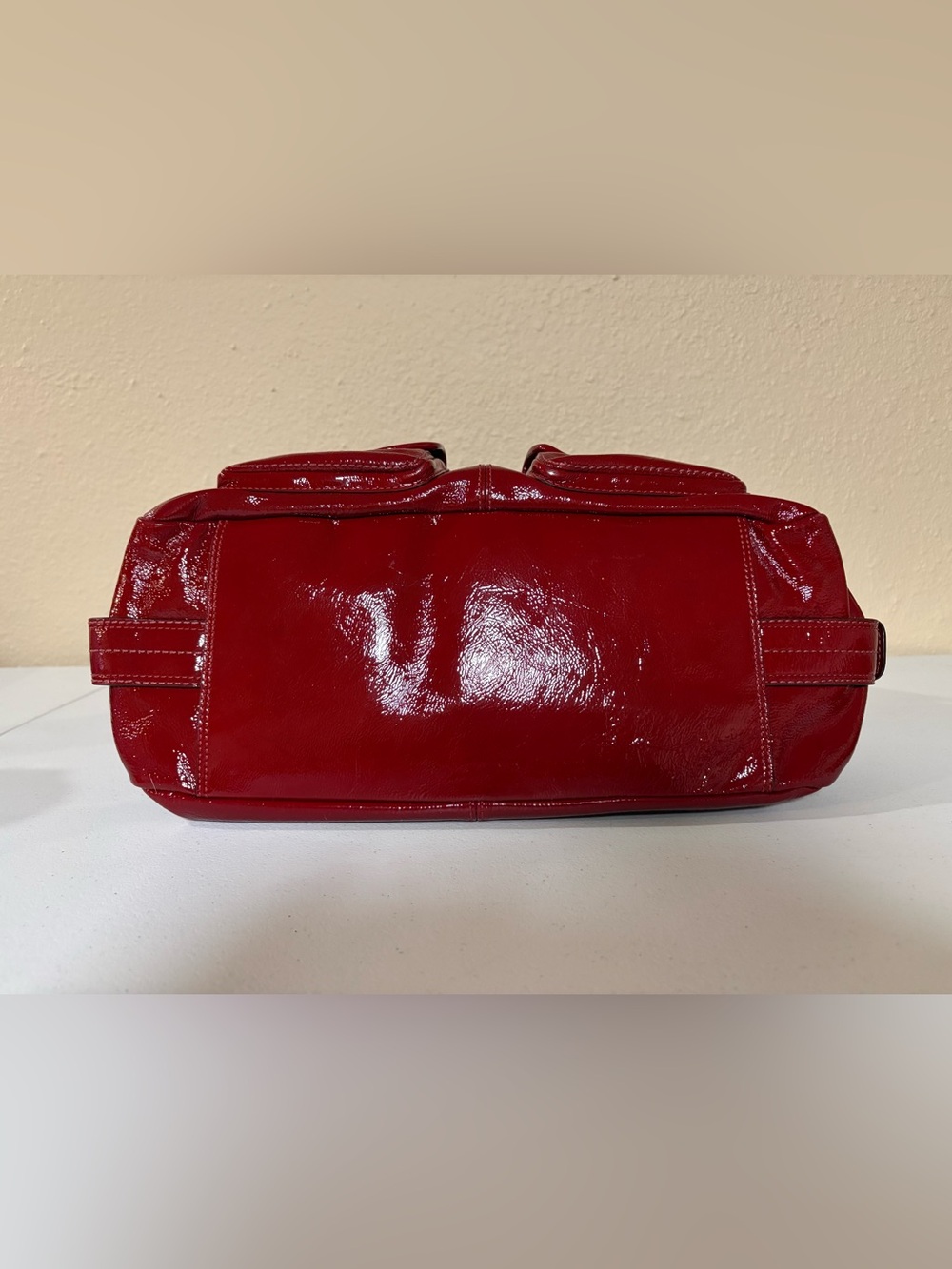 Coach Red Patent Turn Lock Satchel Bleeker Street Limited Edition Peyton 13051 - Picture 6 of 12